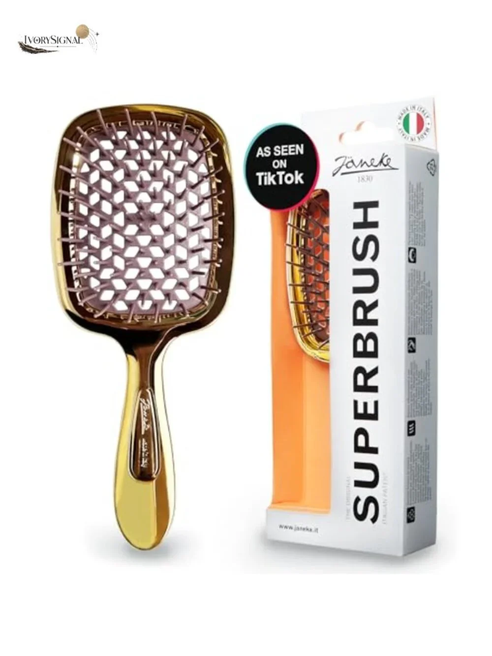 Vented Detangling Hair Brush - Anti-Static Carbon Fiber - Heat-Resistant for